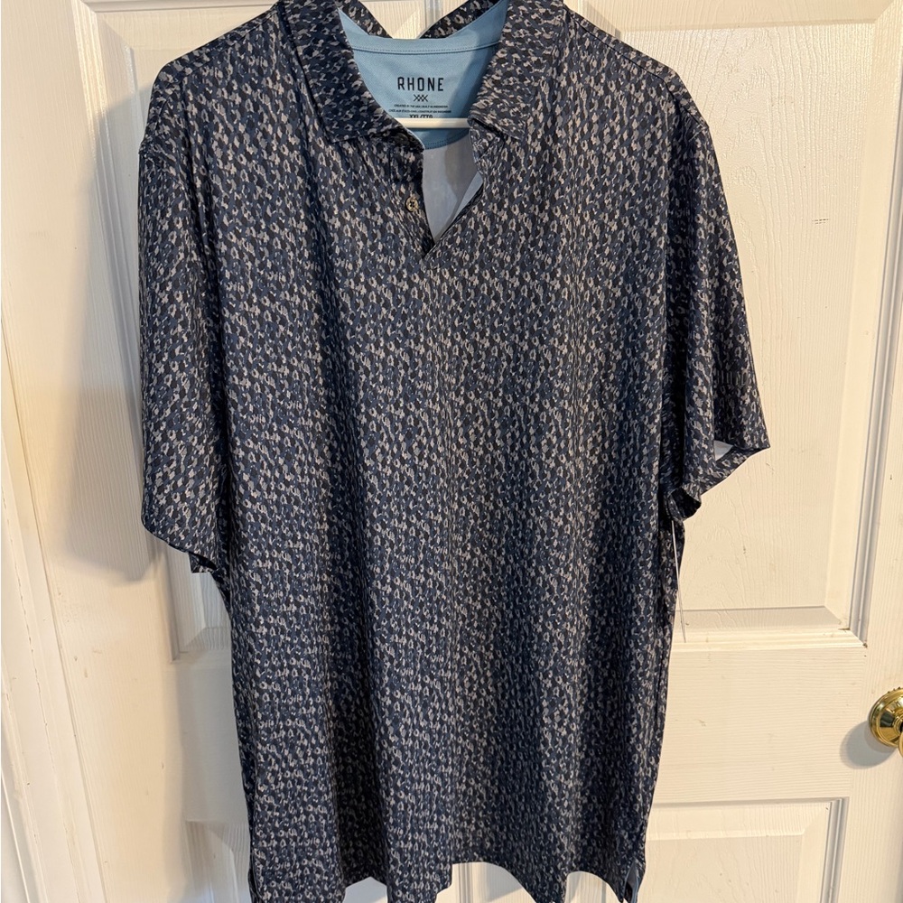Rhone Men's Navy Pattern Polo